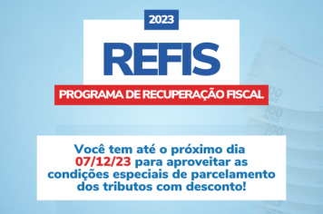REFIS 2023 - Programa de Recuperação Fiscal