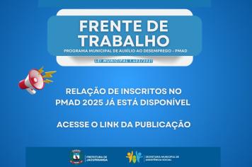 Relação de Inscritos do Programa Frente de Trabalho