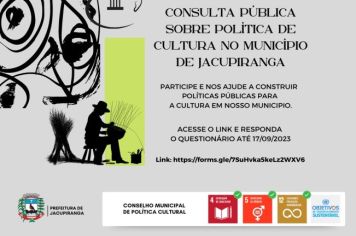 Consulta Pública sobre Política de Cultura no município de Jacupiranga