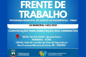 LISTA DE CONVOCADOS DO PMAD 