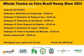 Missão Técnica na Feira Brasil Honey Show 2023