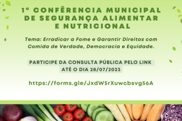 Consulta Pública - 1ª Conferência Municipal de Segurança Alimentar e Nutricional