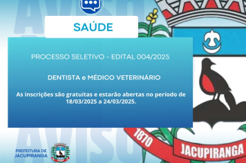 Processo Seletivo - Edital 004/2025