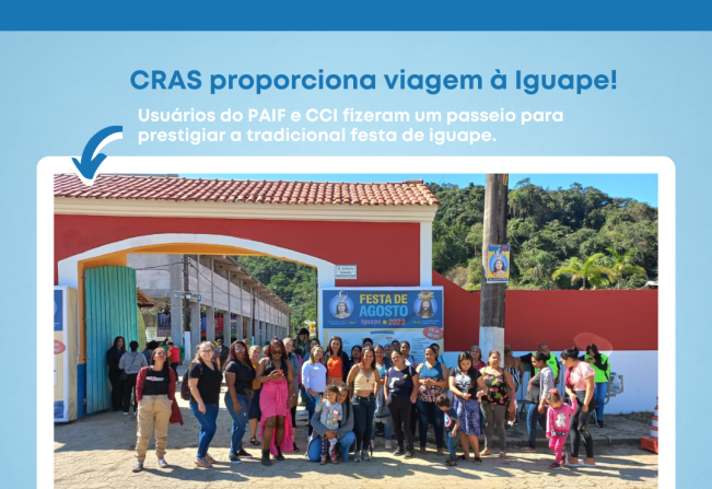 CRAS proporciona viagem à Iguape