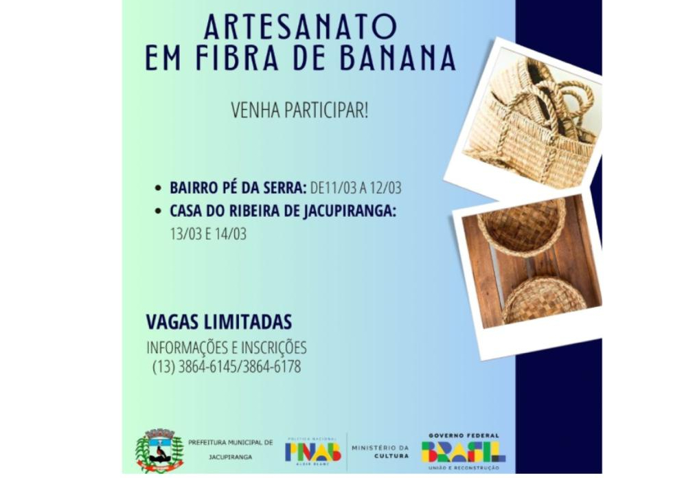 Curso de Artesanato em Fibra de Banana