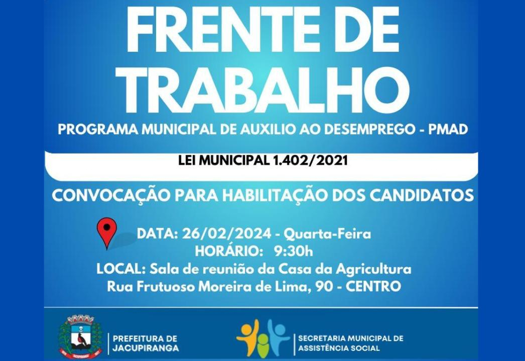 LISTA DE CONVOCADOS DO PMAD 